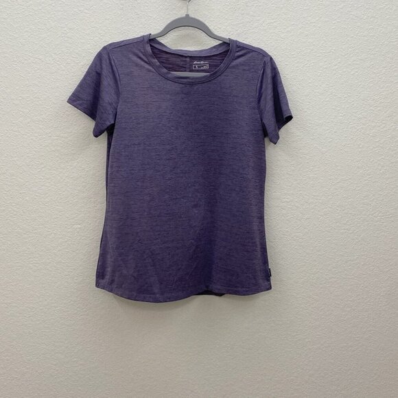 Eddie Bauer Heather Purple Short Sleeve Performance Shirt Womens size Small - Picture 1 of 4